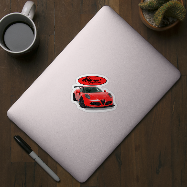 Alfa Romeo 4C Rosso by PjesusArt